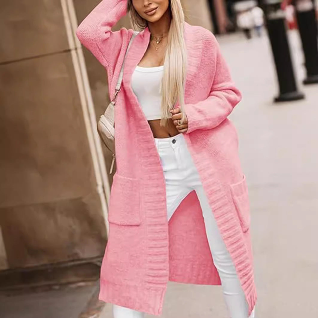 Lune London | Women's knitted coat with a casual cut and deep pockets