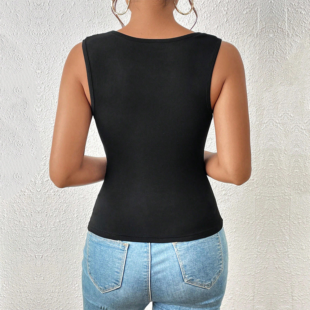Women's asymmetrical body with a trendy strap design Chic & Stil