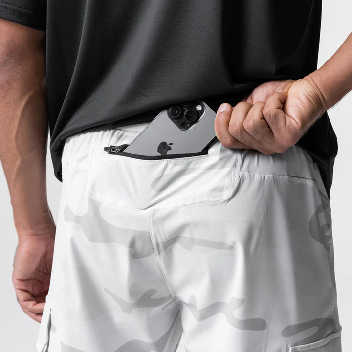 Men's cargo jogger pants with elastic waistband and handy side pockets Lune London