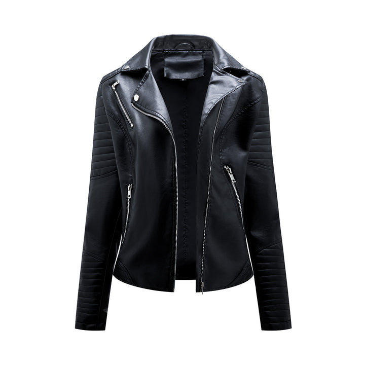 Women's biker jacket with trendy quilted details and an asymmetrical zipper Lune London