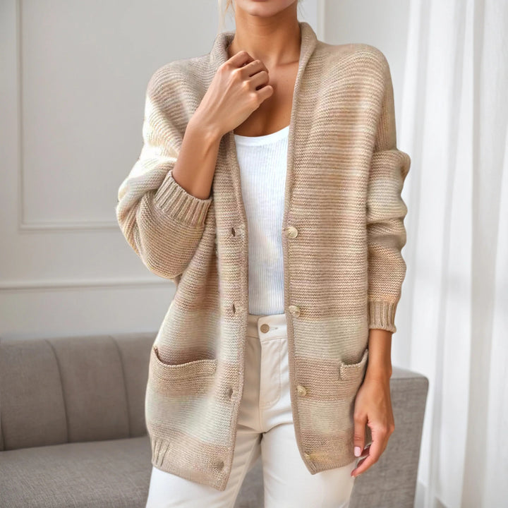 Ladies Patterned Blazer with Elegant Lapels and Pockets Lune London