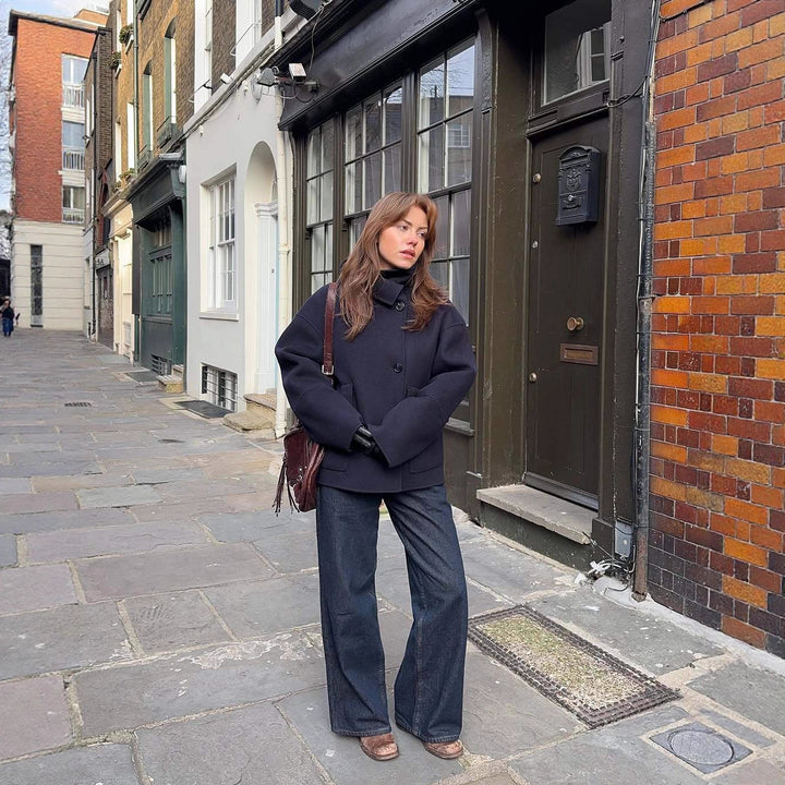 Manteau en laine surdimensionné pour femmes Chic & Stil
