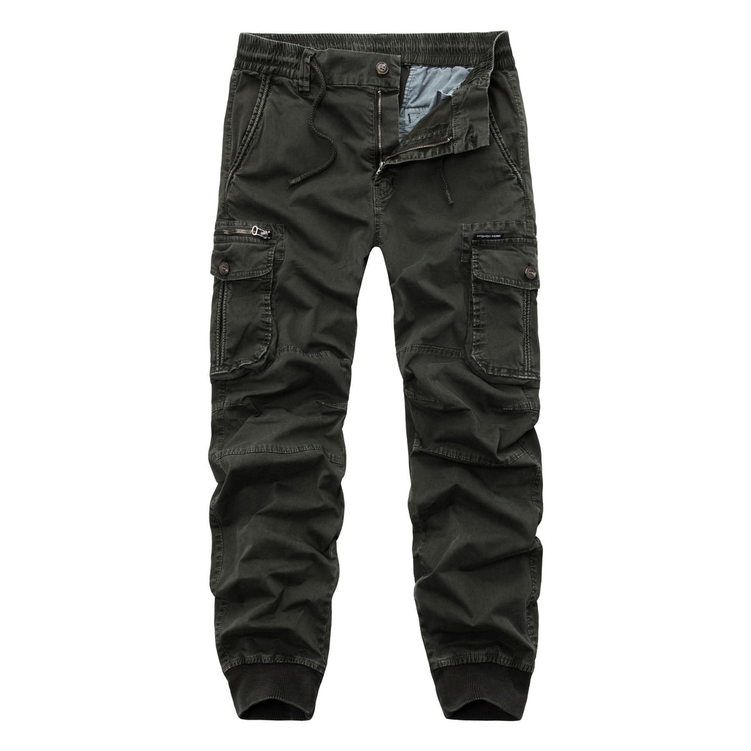 Men's cargo pants with multiple practical pockets and elastic waistband Lune London