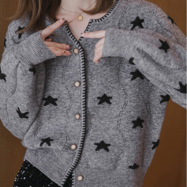 Gilet pour femmes avec motif floral et détails de boutons Chic & Stil