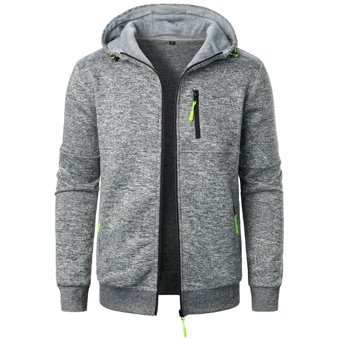 Sporty hooded jacket for men with an innovative structural design and practical pockets Lune London