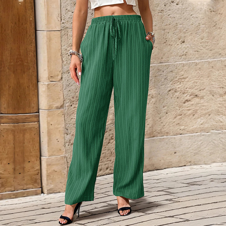 Relaxed Palazzo Pants for Women with Elastic Waist and Side Pockets Lune London