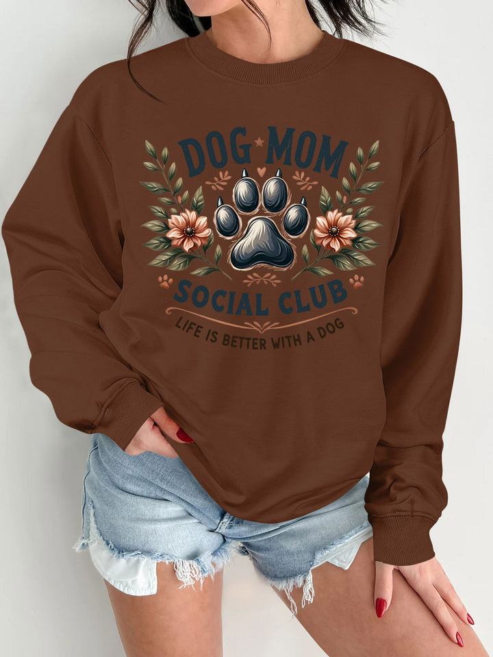 Sweatshirt pour femmes avec motif de chien tendance et impression améliorée Chic & Stil