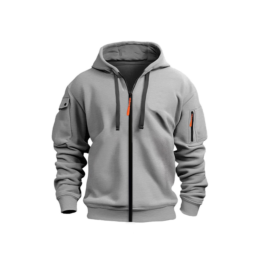 Men's hoodie jacket with functional zip pockets and modern cut Chic & Stil