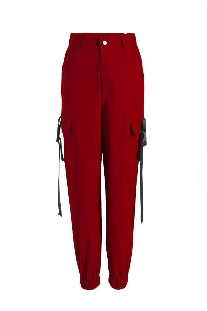 Women’s cargo pants with elastic waist and practical side pockets Lune London