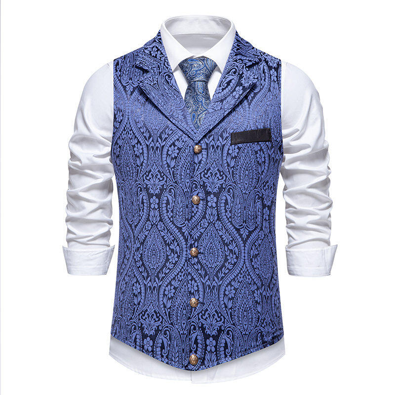 Elegant suit vests for men with a fine floral pattern and a high-quality finish Lune London