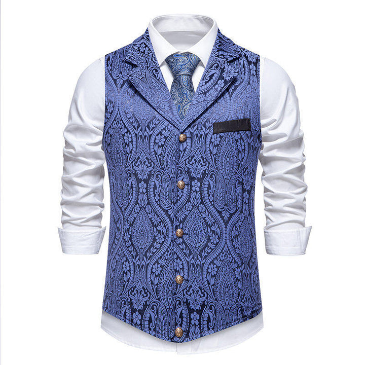 Elegant suit vests for men with a fine floral pattern and a high-quality finish Lune London