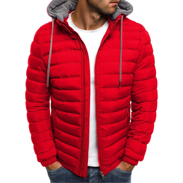 Men's lightweight quilted jacket with removable hood and soft interior Lune London