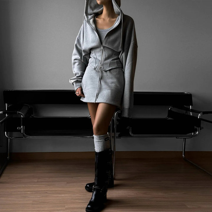 Designer women's hoodie with a fitted cut and a comfortable fit Lune London
