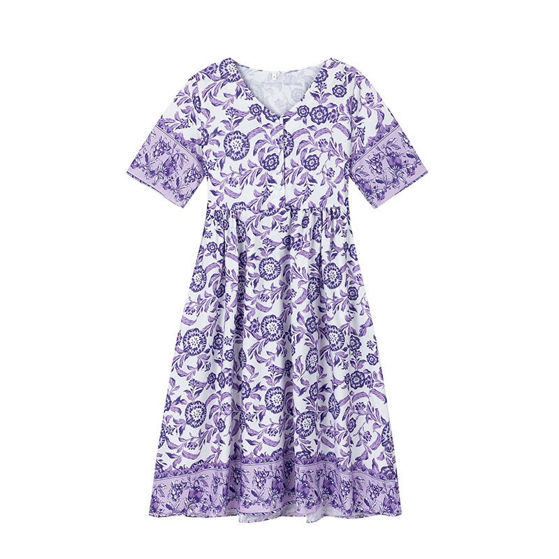 Chic and stylish floral patterned midi dress for women