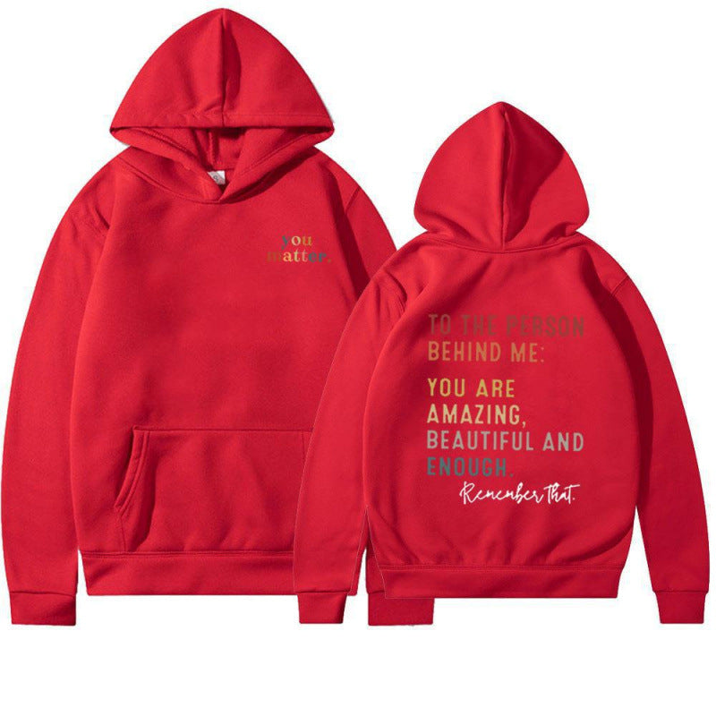 Women's hoodie with motivating lettering Lune London