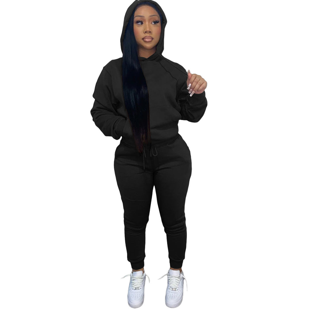 Ladies Sporty Jogging Set with Hood and Elastic Waist Lune London