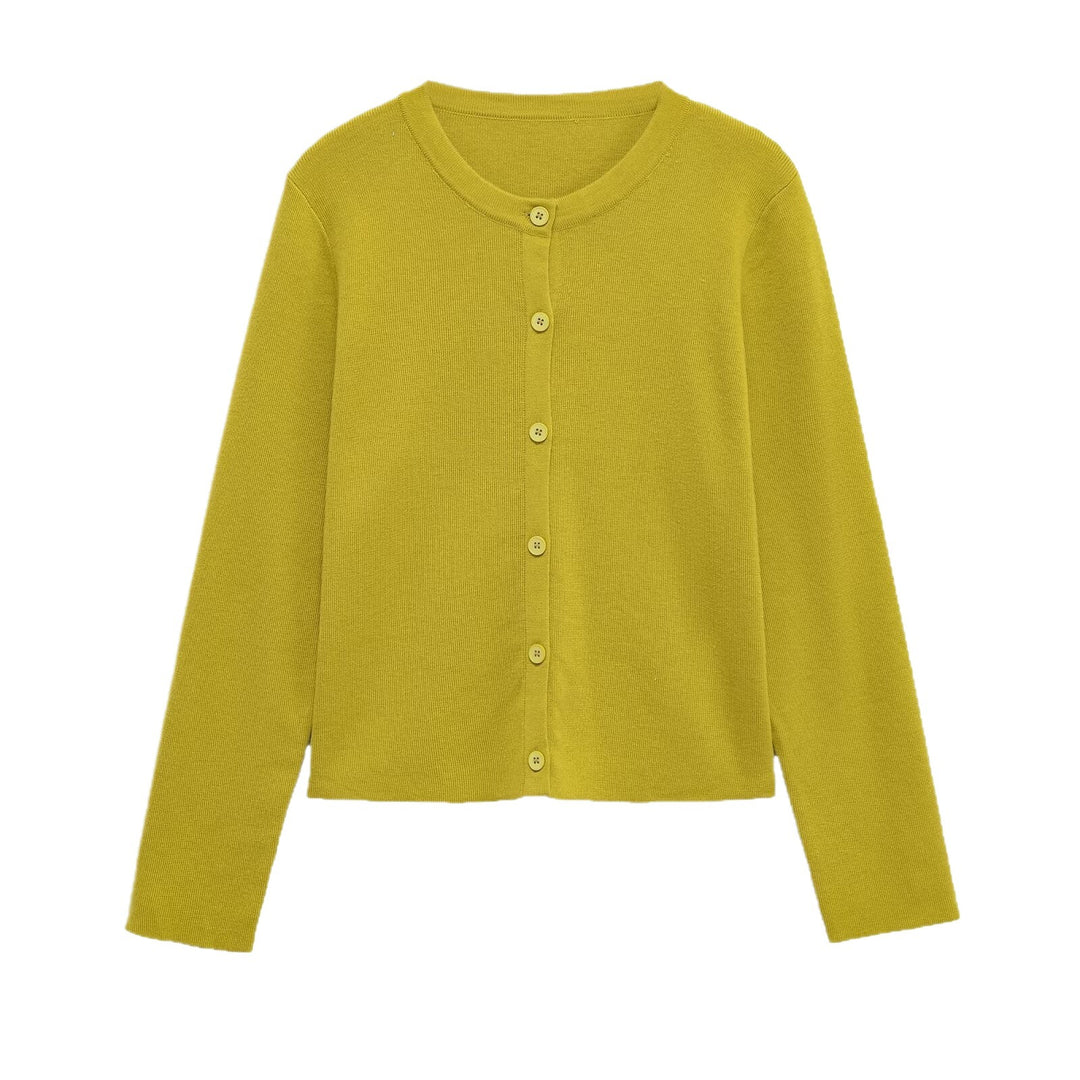 Ladies cardigan with button placket and feminine cut Lune London