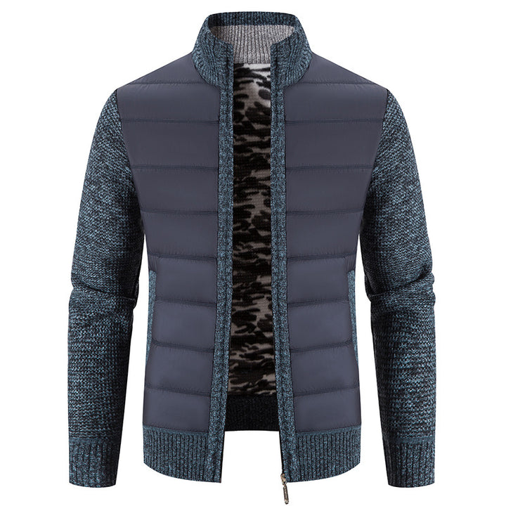 Quilted jacket for men with knitted sleeves trendy Lune London