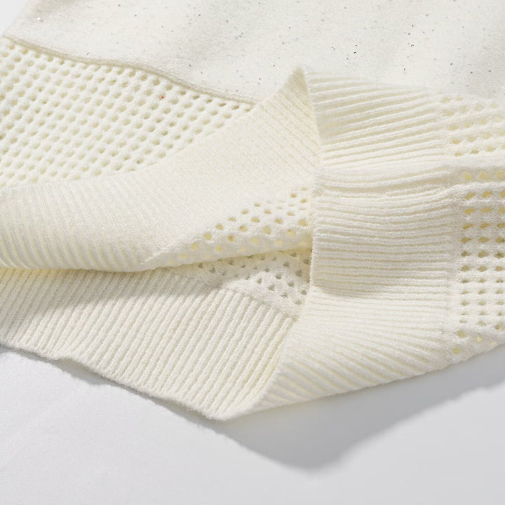 Robe tricotée pour femmes avec décolleté en V moderne et taille élastique