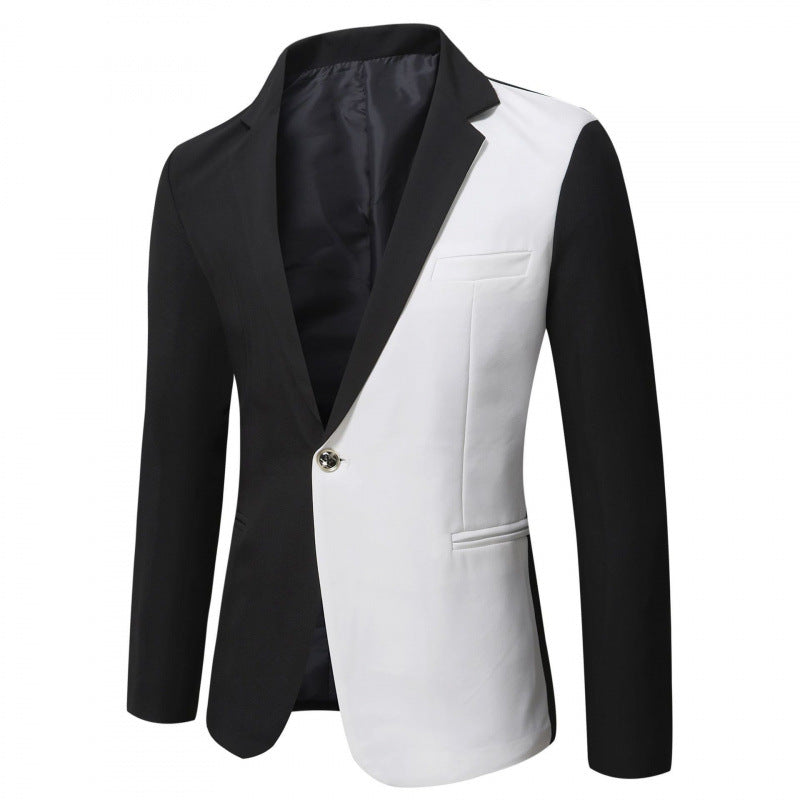 Men's Bicolor Blazer with Modern Cut and Chic Style
