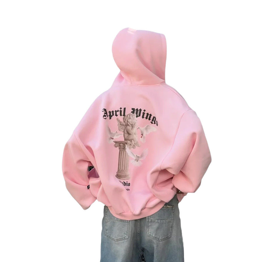 Women oversized hoodie with chic and stylish artistic print