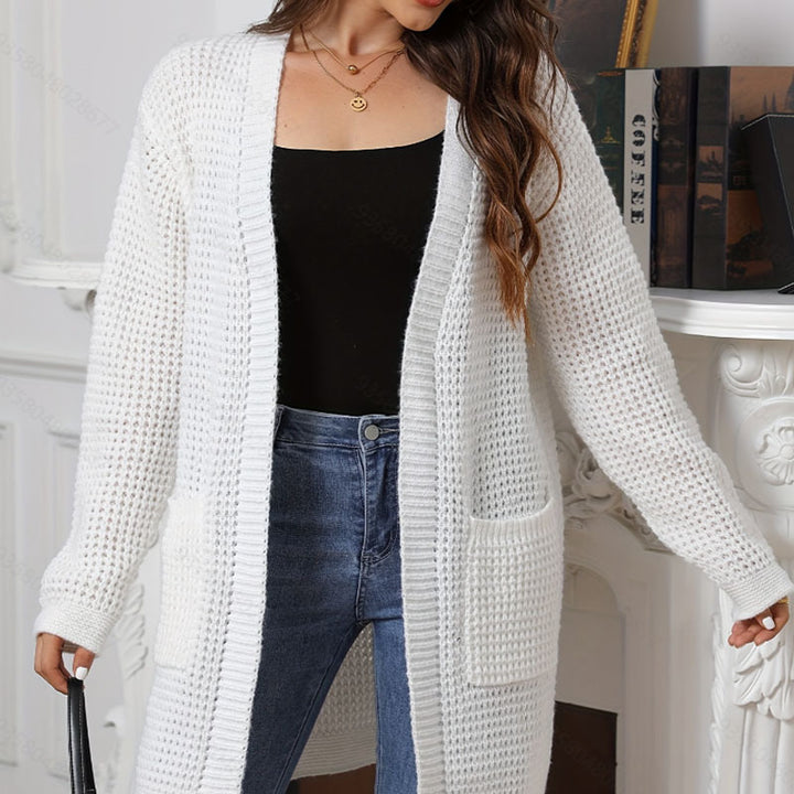 Knitted cardigan for women with fixed pockets and relaxed fit Lune London