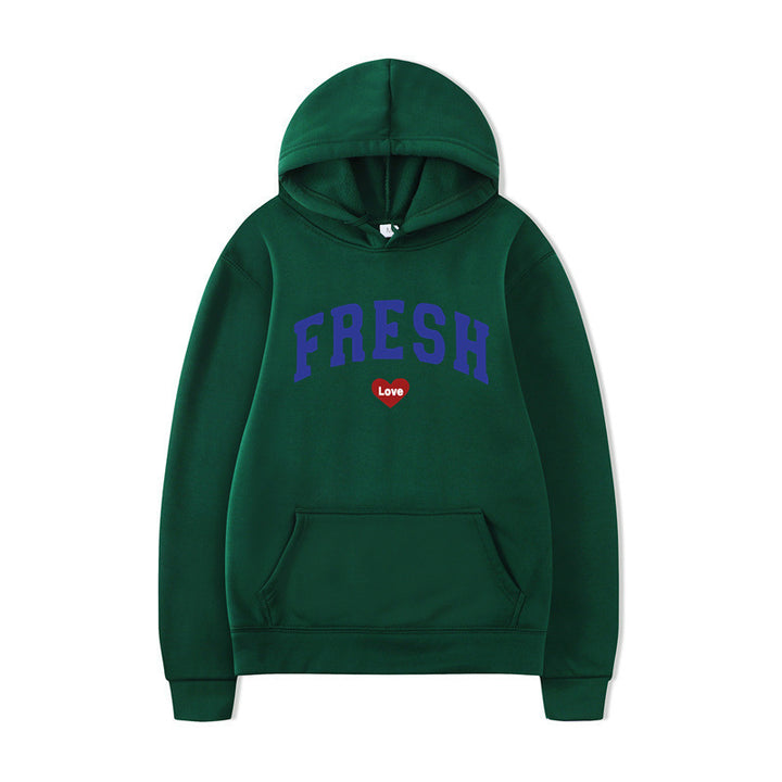 Women's hoodie with playful lettering and soft inner fleece Lune London