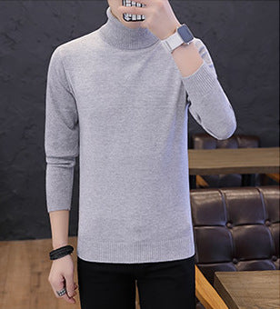 Men Elegant Turtleneck Sweater in Fine Knit Lune London