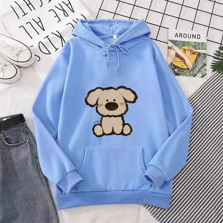 Women’s hooded sweatshirt with cute dog design Chic & Stil