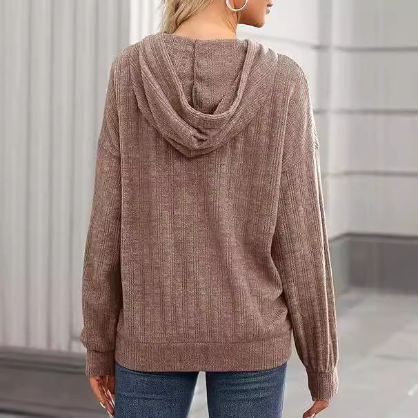 Ladies Oversized Hoodie with Chic Textured Design and Style