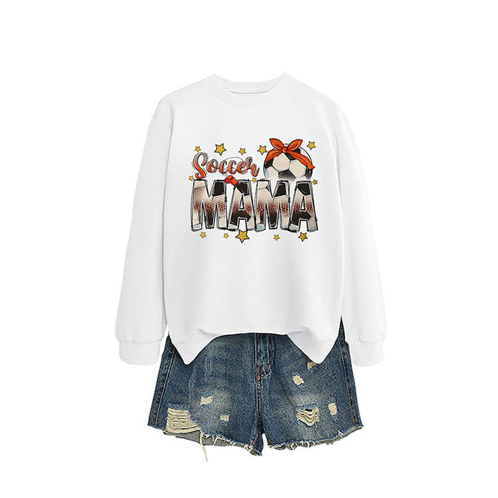 Sweatshirt pour femmes avec imprimé accrocheur "Soccer Mama" et coupe confortable Chic & Stil