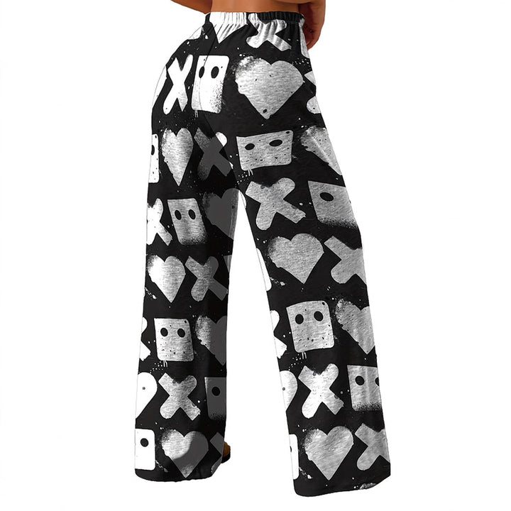 Lune London women's patterned lounge pants with elastic waistband and deep pockets