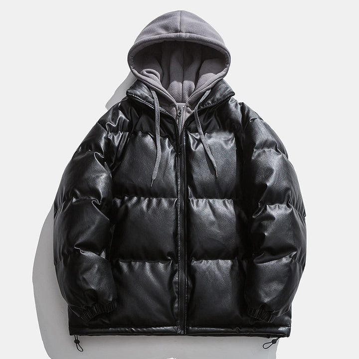High-quality padded down jacket for men with removable hood Lune London