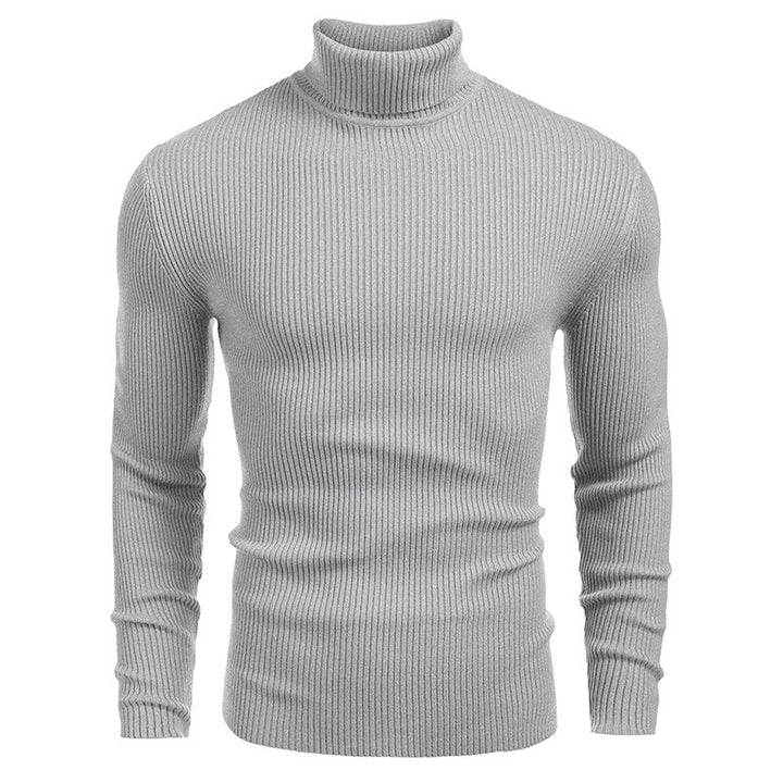 Men's Turtleneck Sweater Made Of Fine Ribbed Knit Lune London