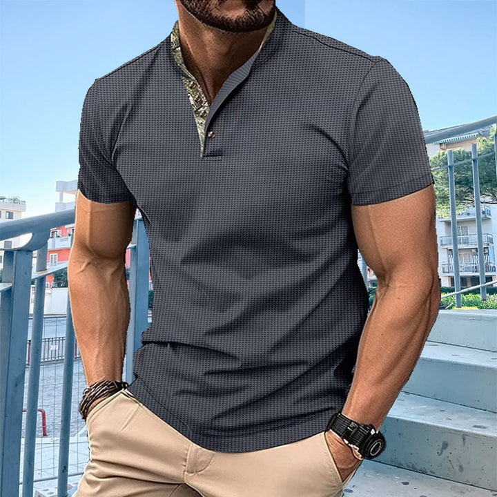 Men's polo with modern collar Lune London