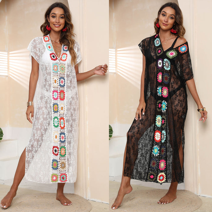 Ladies Lace Beach Cover-Up Kimono Lune London