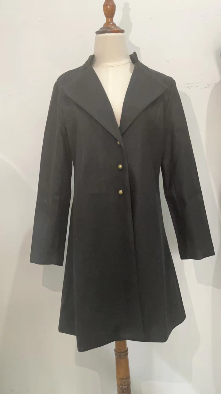 Women elegant asymmetrical transition coat Lune London