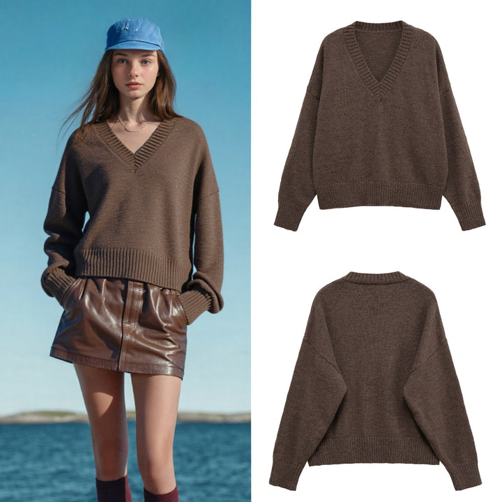 Casual V neck sweater for women Lune London
