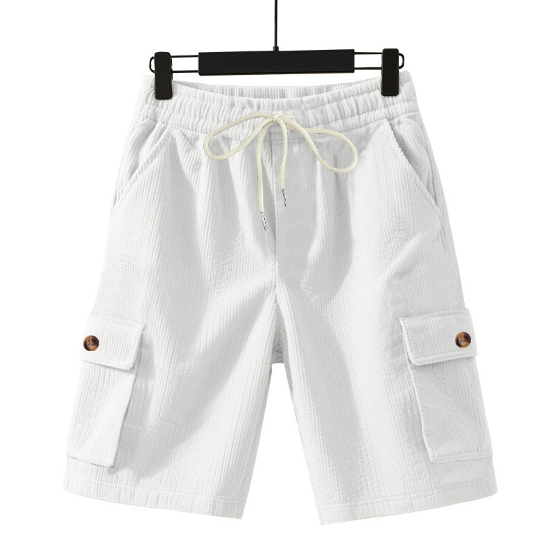 Casual cargo shorts for men with elastic waistband and practical side pockets Lune London