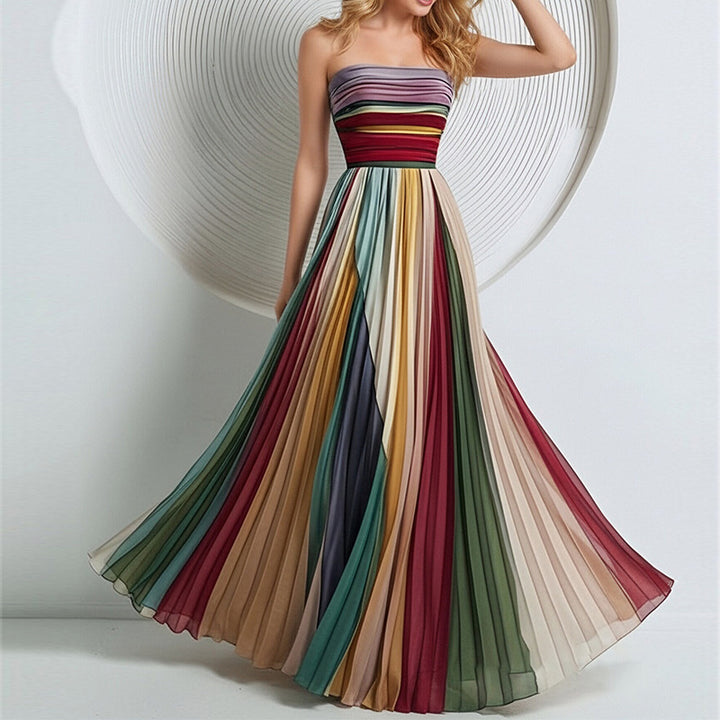 Robe maxi pour femme avec coupe fluide et dégradés de couleur sophistiqués Chic & Stil