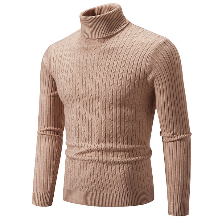 Elegant roll-neck sweater for men in fine knit Lune London