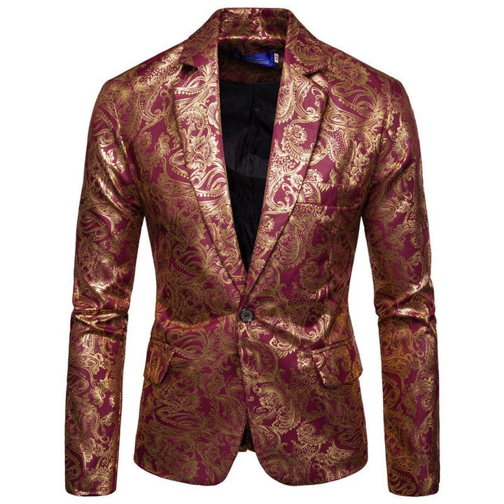 Men's Exclusive Sequin Blazer with Golden Embellishments and Modern Cut Lune London