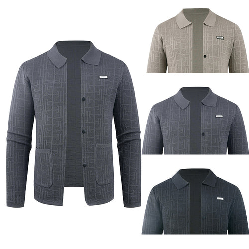 Trendy knitted jacket for men with unique pattern Lune London