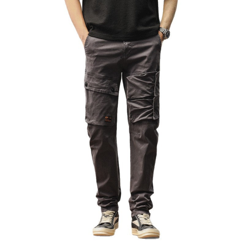 Pantalon cargo robuste pour hommes avec taille élastique et poches multifunctionnelles Lune London