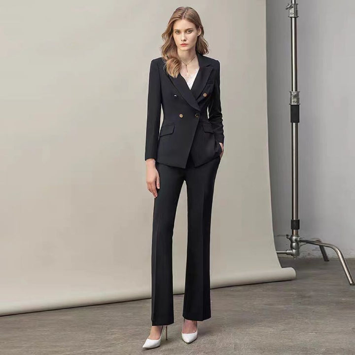 Ensemble de costume élégant pour femmes à double boutonnage Chic & Stil