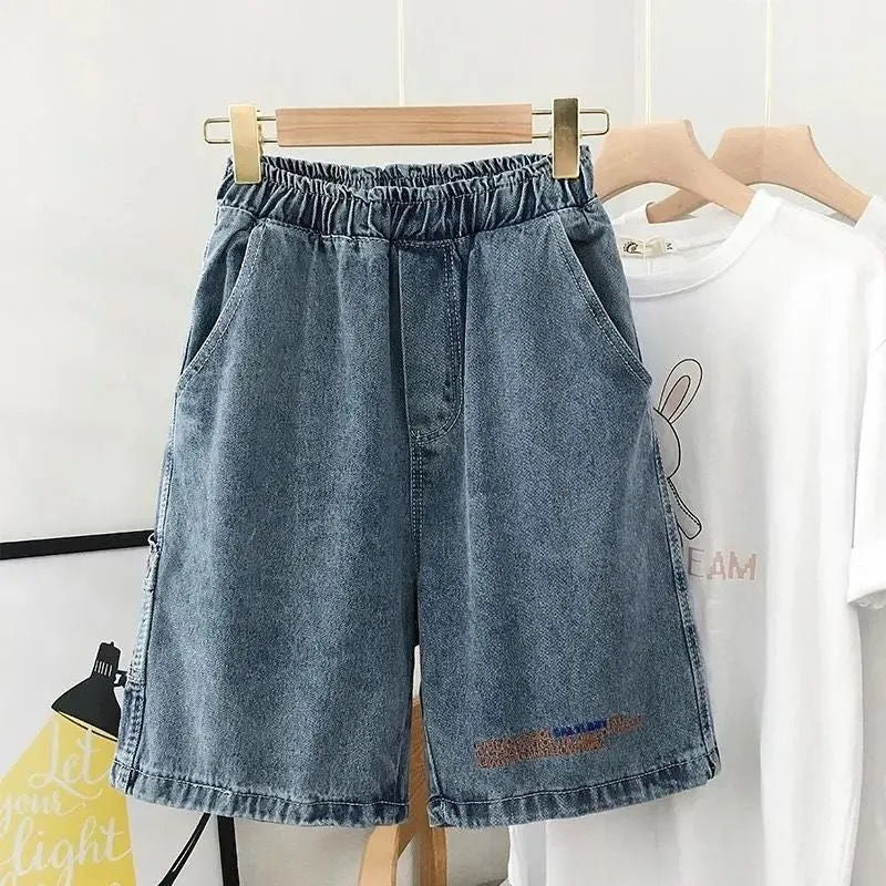 Shorts en denim confortables pour femmes avec ceinture élastique Chic & Stil