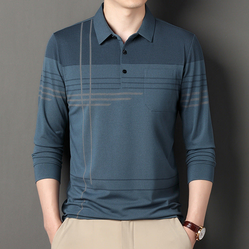 Men's polo shirt with a modern pattern and a breathable structure Lune London