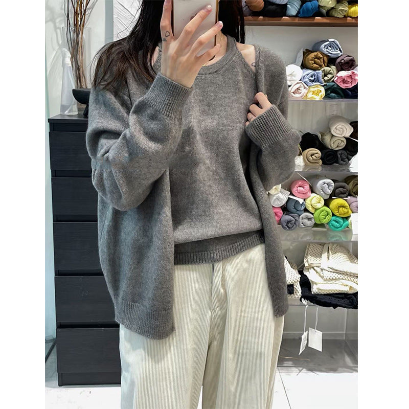 Warm wool cardigan for women with a modern cut and casual sleeves Lune London