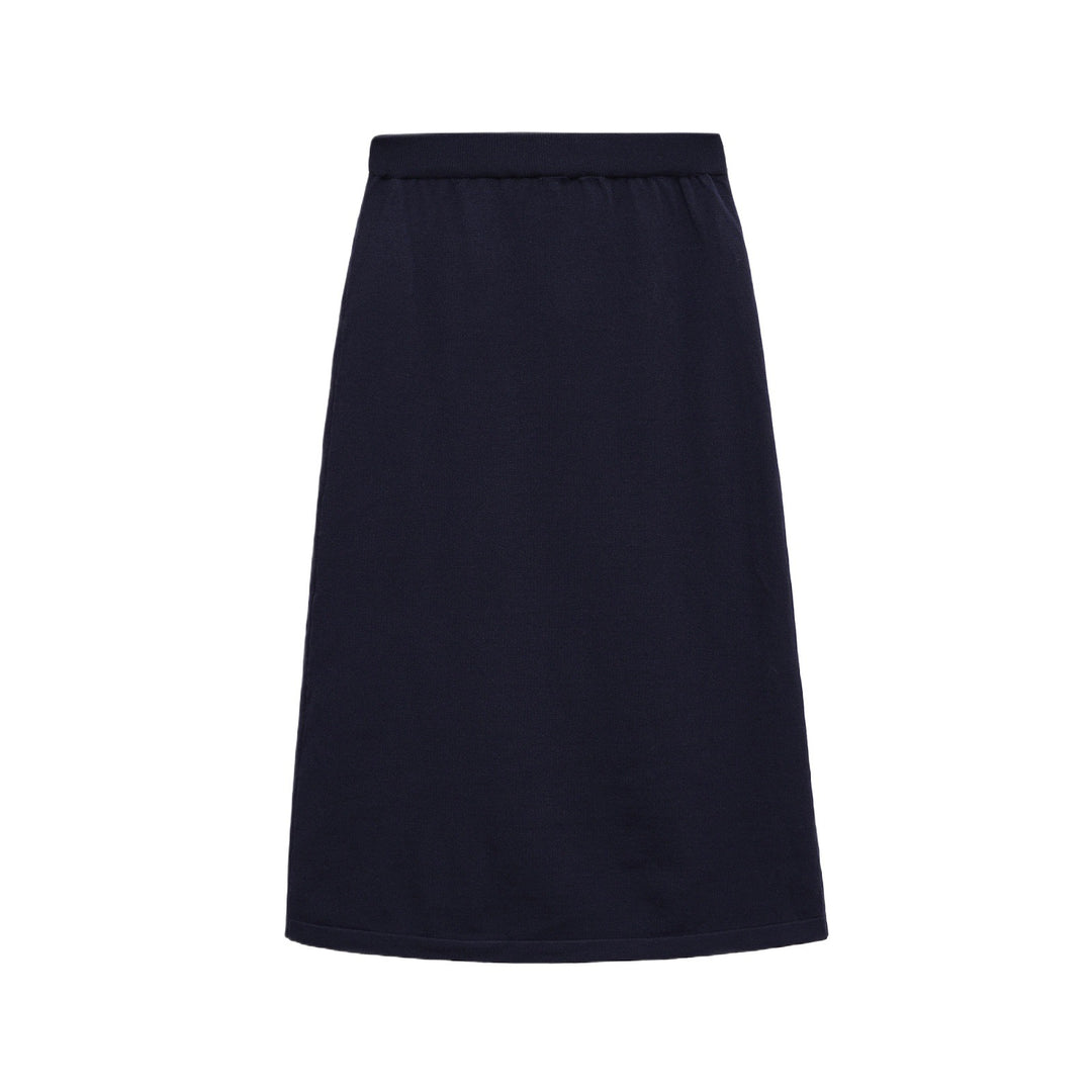 Midi skirt for women in a soft cotton blend with an elastic waistband Lune London