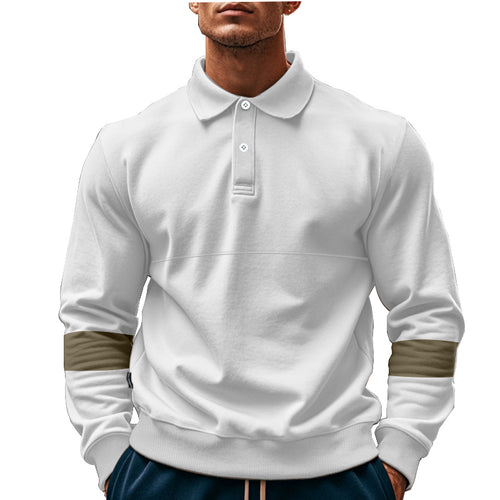 Men's Polo-Hoodie sporty with contrasting sleeves Lune London